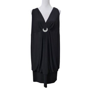 MSK Size 18W Black Bubble Hem Sleeveless Cocktail Dress, NEW with Tag
